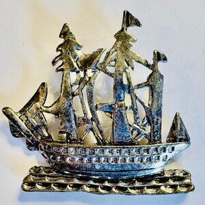 Sail Away with this Vintage Ship Pendant